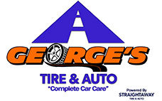 George's Tire and Auto logo with tagline Complete Car Care.